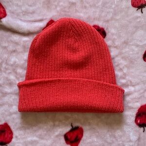 Vibrant Pink-Red Beanie